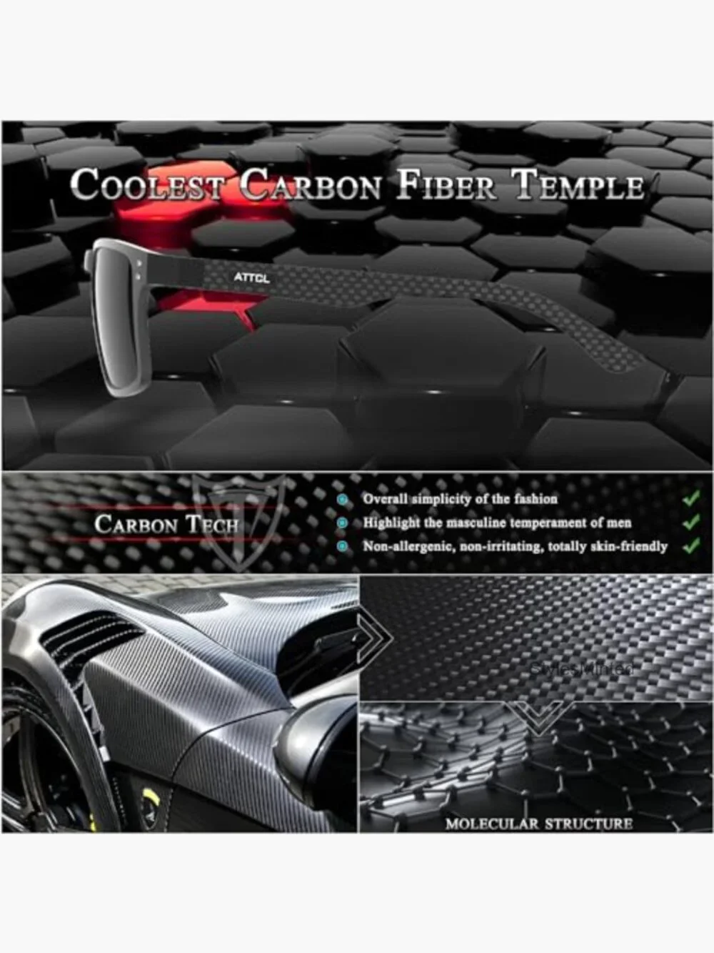 Luxury Polarized Sunglasses Men Driving Lightweight Metal Frame